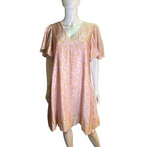 Hatch The Grace Dress Pink Bandana Floral Size 2 Maternity Made In India NWT